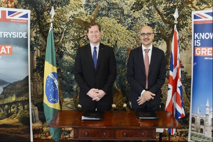  do memorando de entendimento entre Brasil e Reino Unido. Crdito: Gustavo Messina