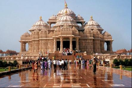 O Templo de Akshardham (celebre Templo Hindu) - Foto: Swaminarayan Sanstha (Licen