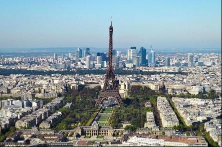 Campo de Marte, Torre Eiffel e Centro Financeiro - Foto: Taxiarchos228 (Licen