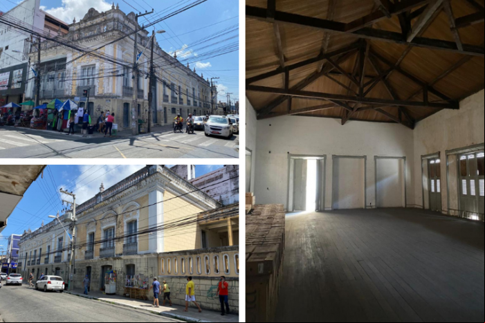 O Palacete Carvalho Mota, no centro de Fortaleza, foi constru